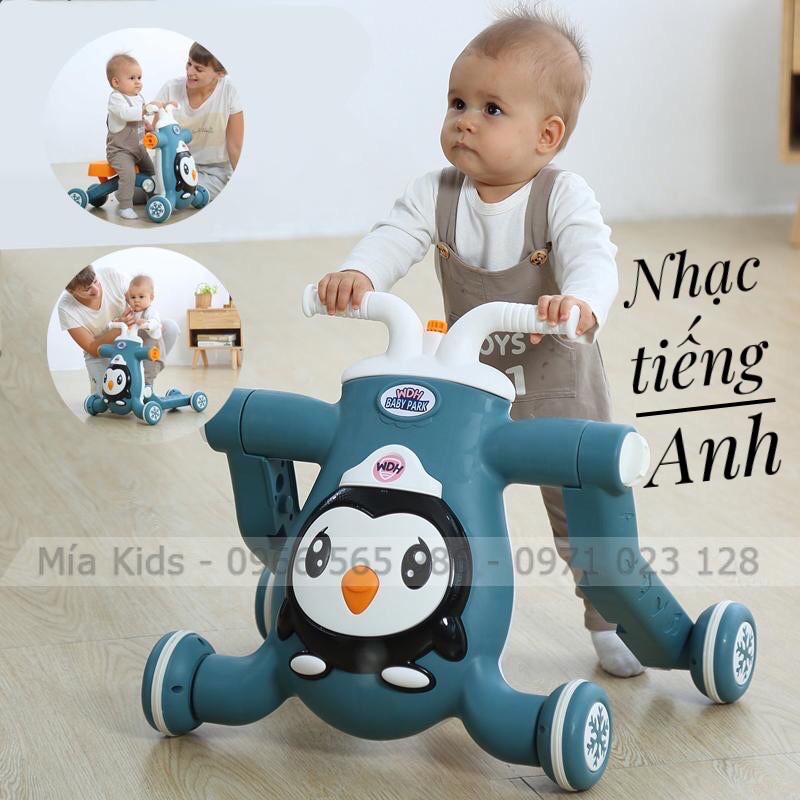 Xe Tập Đi Đa Năng WDH Baby Park 3in1 Phát Nhạc: Tích hợp Xe Chòi Chân, Xe Trượt Scooter Cho Bé 6 Tháng - 5 Tuổi