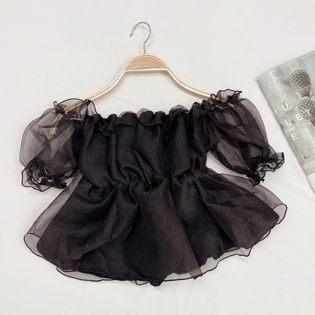 Áo nhún bẹt vai đủ màu bao đẹp U1505