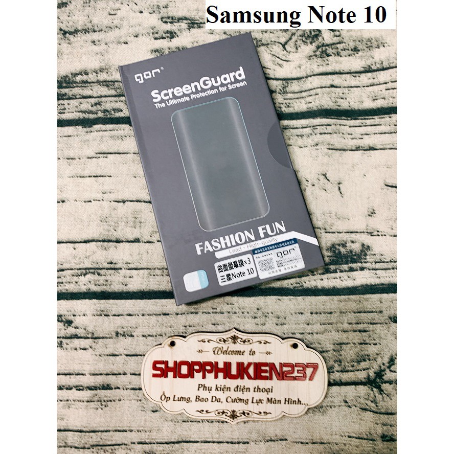 Bộ Dán Dẻo Gor Samsung Note 10 , Note 10 Plus Bộ Gor Dẻo 3 Miếng Mặt Trước Full Box Cao Cấp
