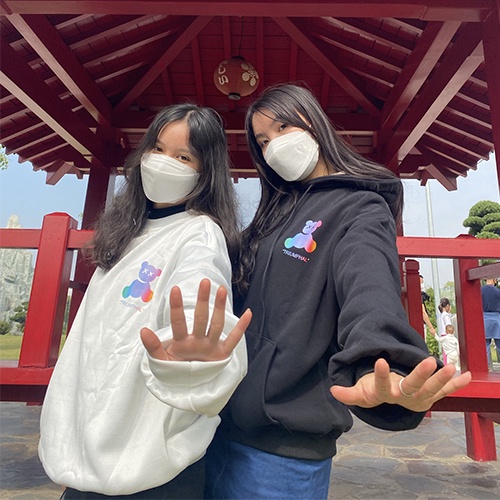 Áo Sweater nỉ bông tay dài in hình Bear phản quang chất cotton dày dặn | BigBuy360 - bigbuy360.vn