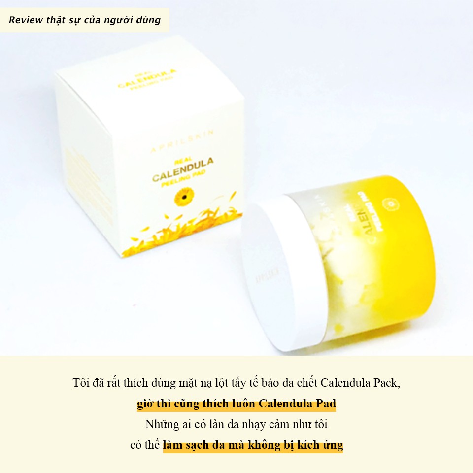 Toner Dạng Miếng Aprilskin Real Calendula Peeling Pad 120g (60 miếng) - HAFA BEAUTY _ April Skin Chính Hãng