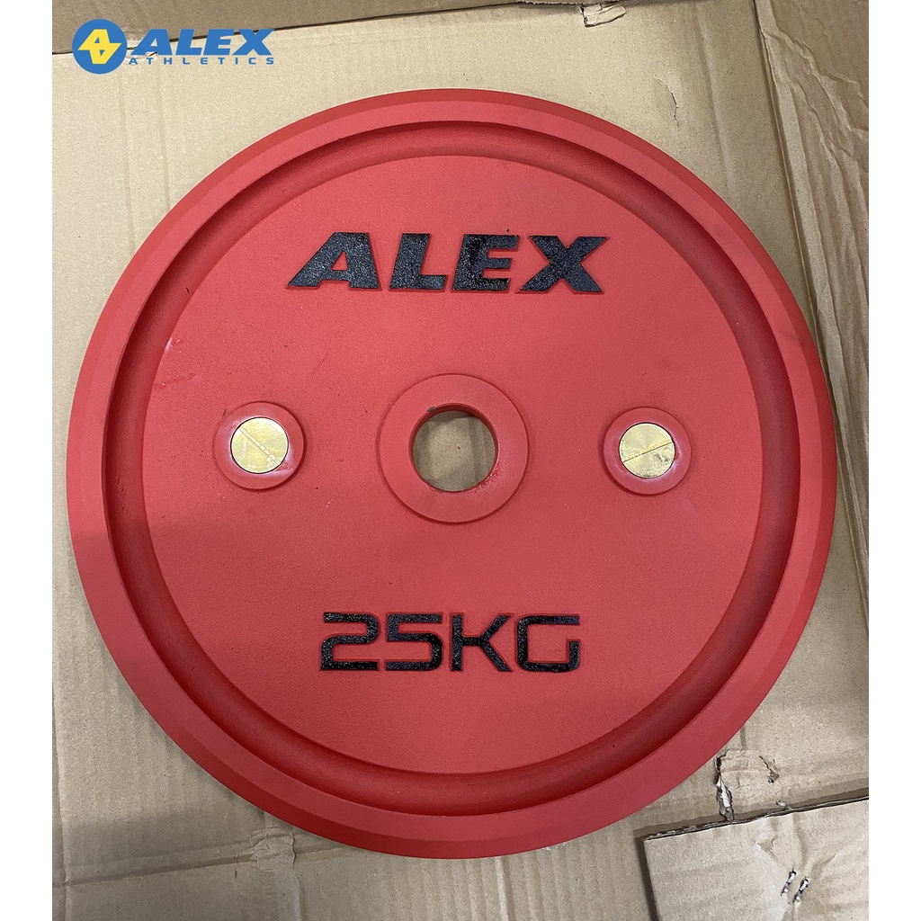 Tạ Đĩa Hiệu Chỉnh OLYMPIC Calibrated Plate 25kg  ALEX Cao Cấp, Gang Nguyên Khối Sơn Tĩnh Điện Tập Thể Hình, Gym