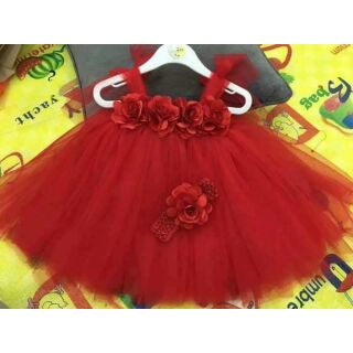 Váy tutu công chúa đỏ lộng lẫy