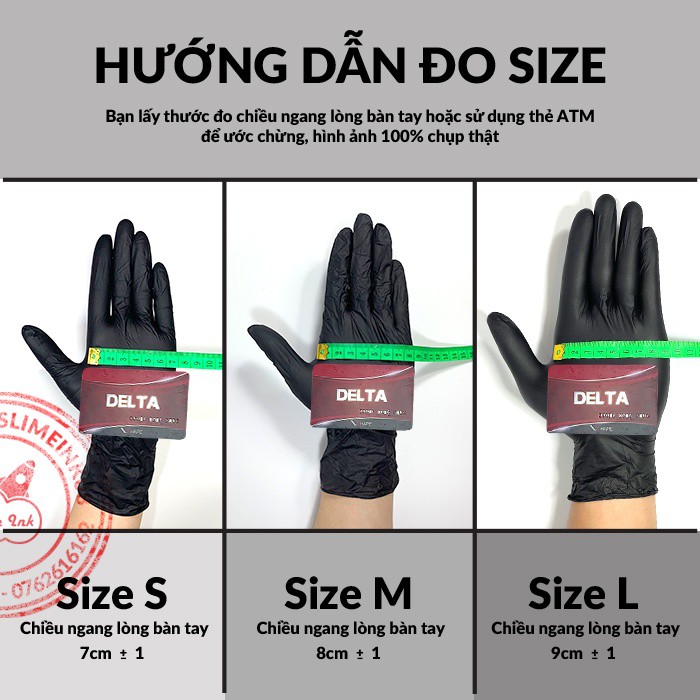 [20PCS] Găng tay đen cao su nitrile dùng trong phun xăm, hóa chất, cơ khí