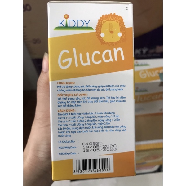 KIDDY GLUCAN  - HỖ TRỢ TĂNG CƯỜNG SỨC ĐỀ KHÁNG ĐƯỜNG HÔ HẤP TRÊN CHO BÉ