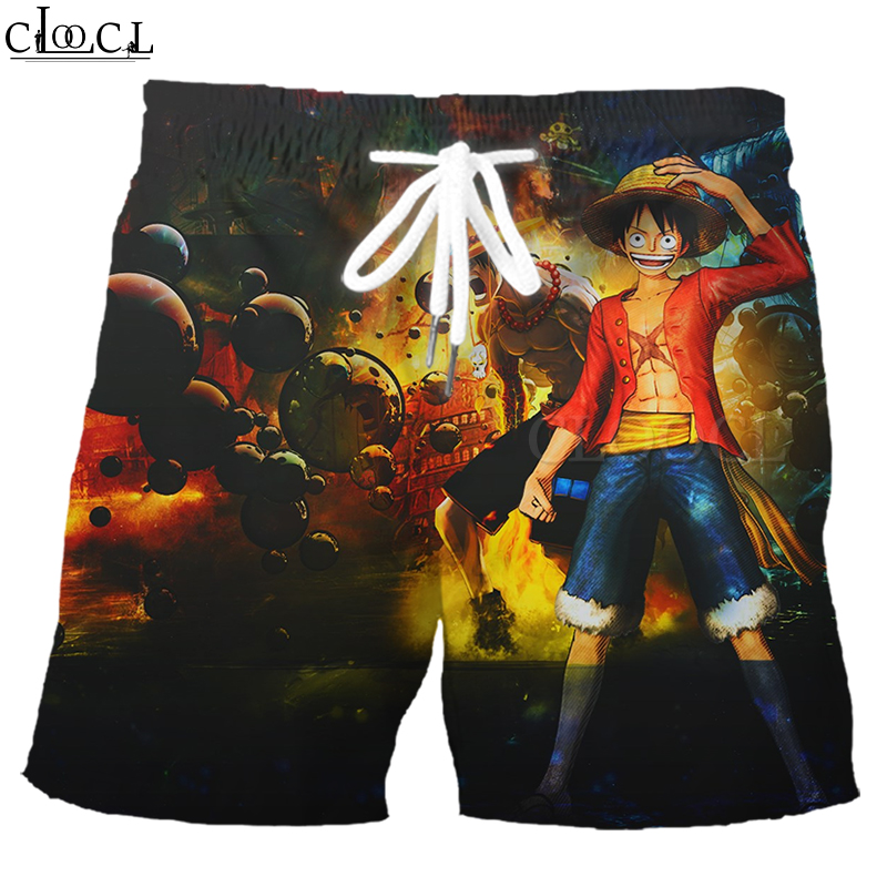 Quần Short Đi Biển In Họa Tiết Hoạt Hình One Piece 3d Cho Nam Và Nữ