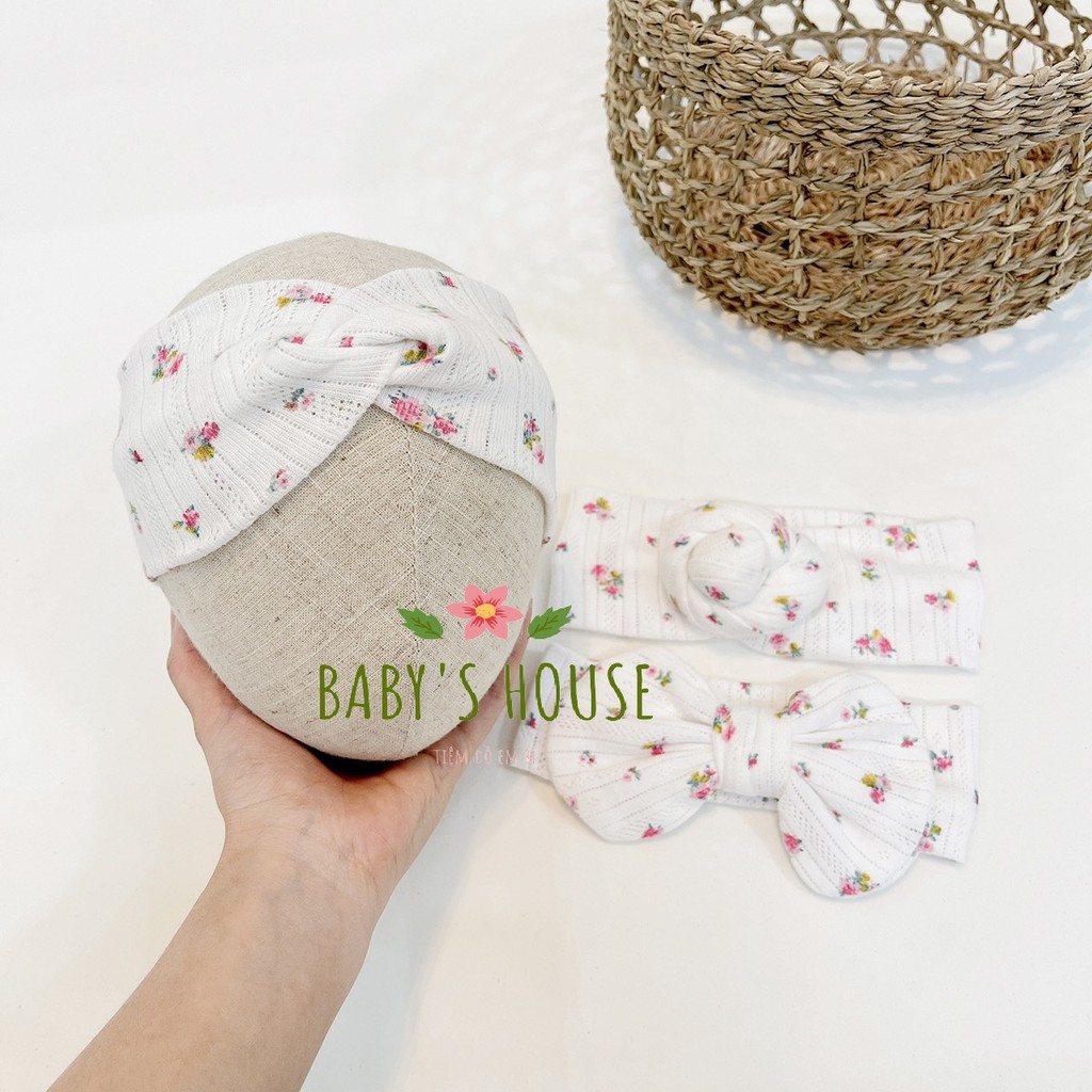 Băng đô bản to nơ tròn cho bé - vải thoáng khí mềm mại Baby's House