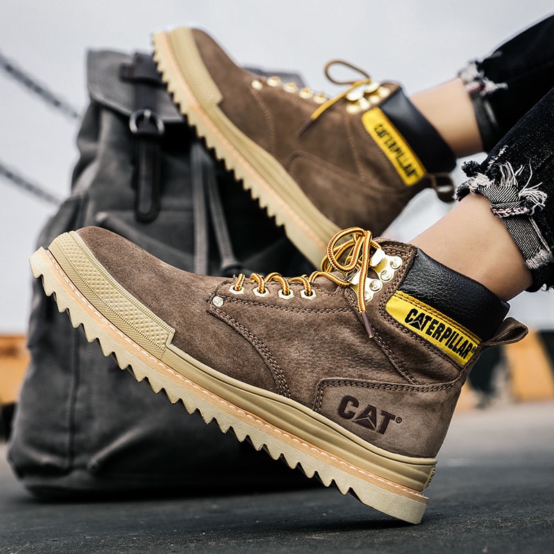 Caterpillar Boots Outdoors Ankle Platform Boots Hiking Boots Men Tooling Shoes Casual High-Top CAT Shoes
