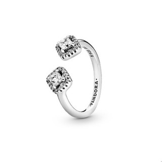 Silver Rose Gold Bead Open Ring