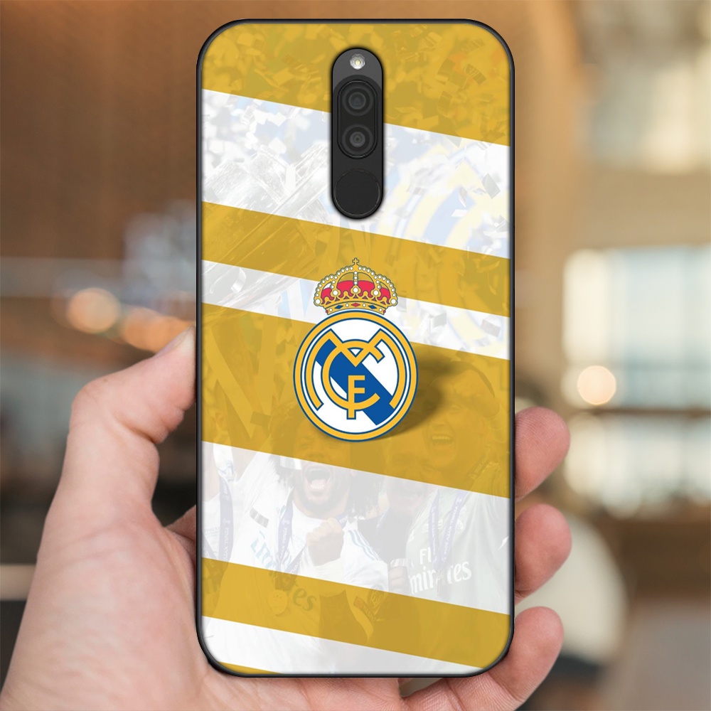 Ốp lưng Xiaomi Redmi 8 viền đen in hình Real Madrid