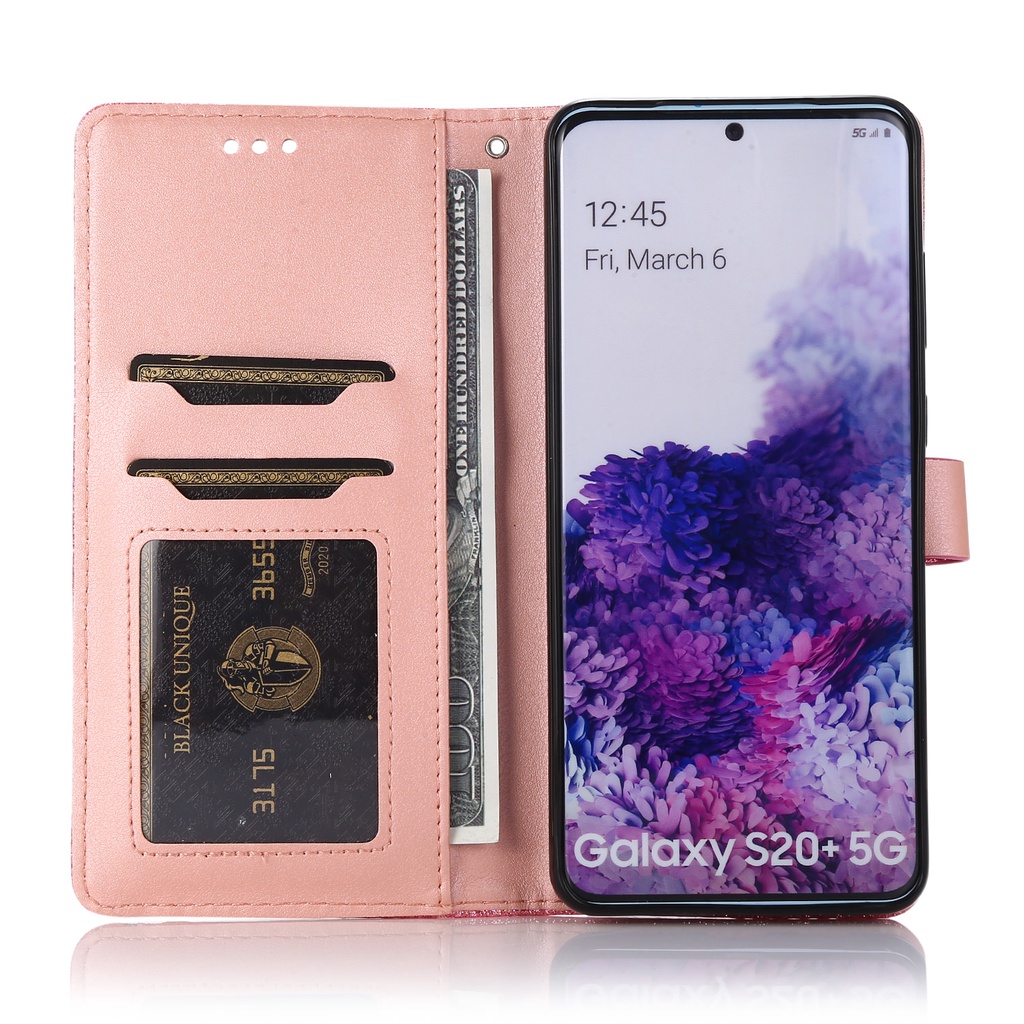 Ốp Bao Da Điện Thoại Mềm Đính Kim Tuyến Cho Samsung Galaxy S23 S22 S21 S30 S20 Ultra S8 S9 S10 Plus S7 Edge Ốp