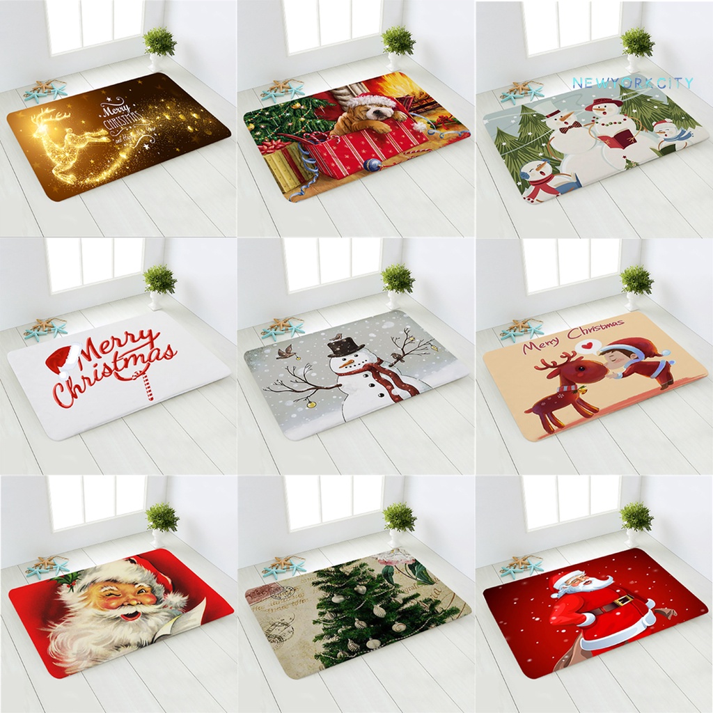 Thảm Chùi Chân Họa Tiết Giáng Sinh Thấm Hút Nước Thoải Mái