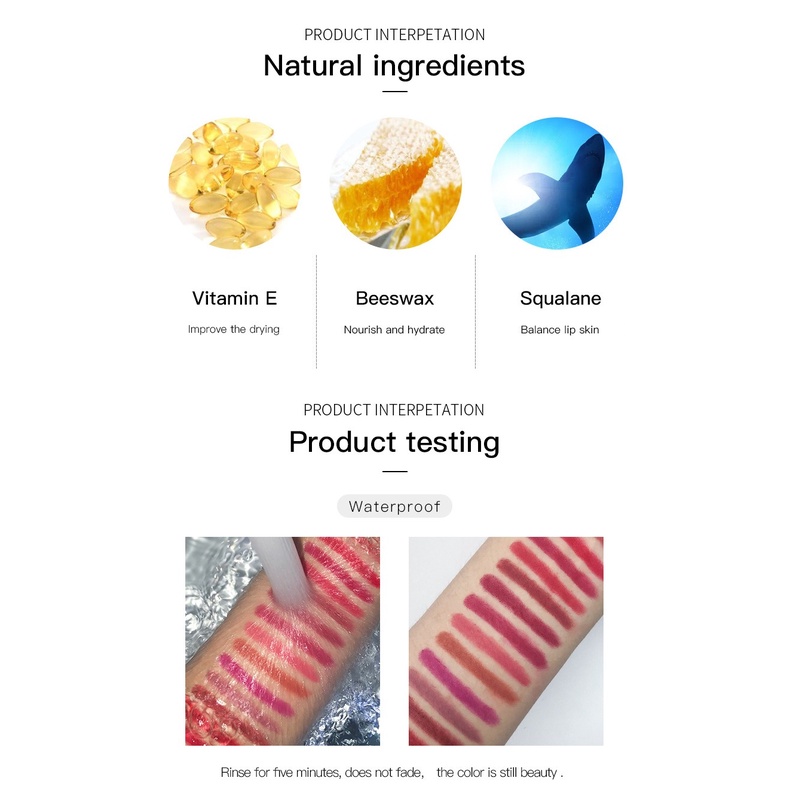 Bút Kẻ Viền Môi Kiêm Phấn Mắt / Son Môi Màu Lì Dễ Trang Điểm