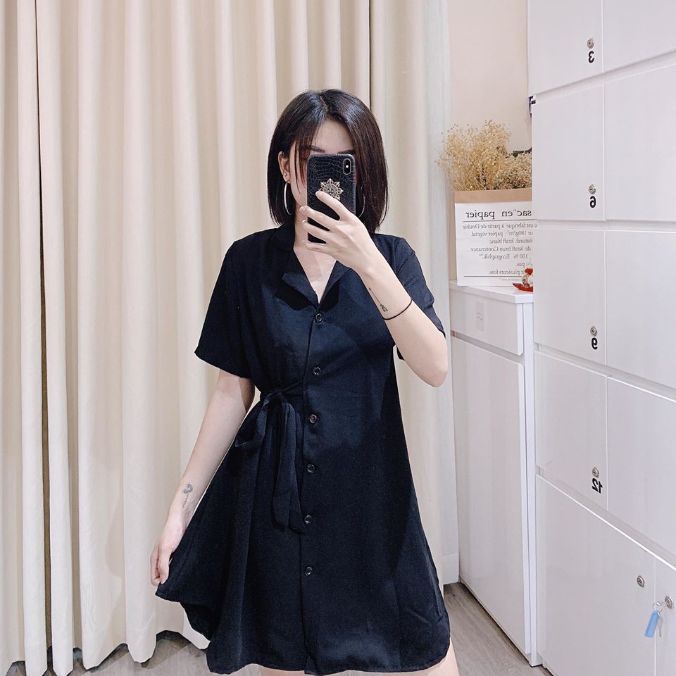 Đầm dáng xòe cổ chữ v xinh thắt nơ một bên eo Pilly dress | BigBuy360 - bigbuy360.vn