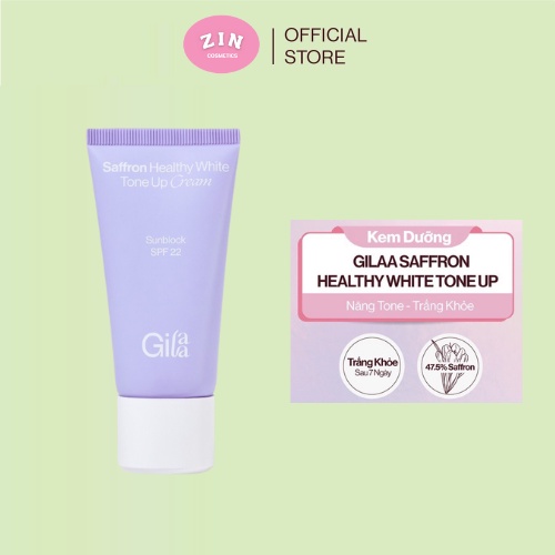 Kem Chống Nắng Nâng Tông Da Gilaa Saffront Healthy White Tone Up Cream