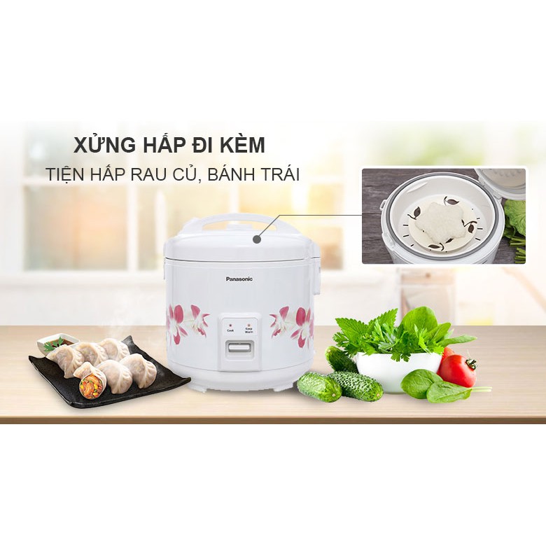 Nồi cơm điện Panasonic 1.8 lít SR-MVN187HRA - Mới 100% Lòng nồi 1 lớp dày 1.15 mm bằng hợp kim nhôm tráng men chống dính