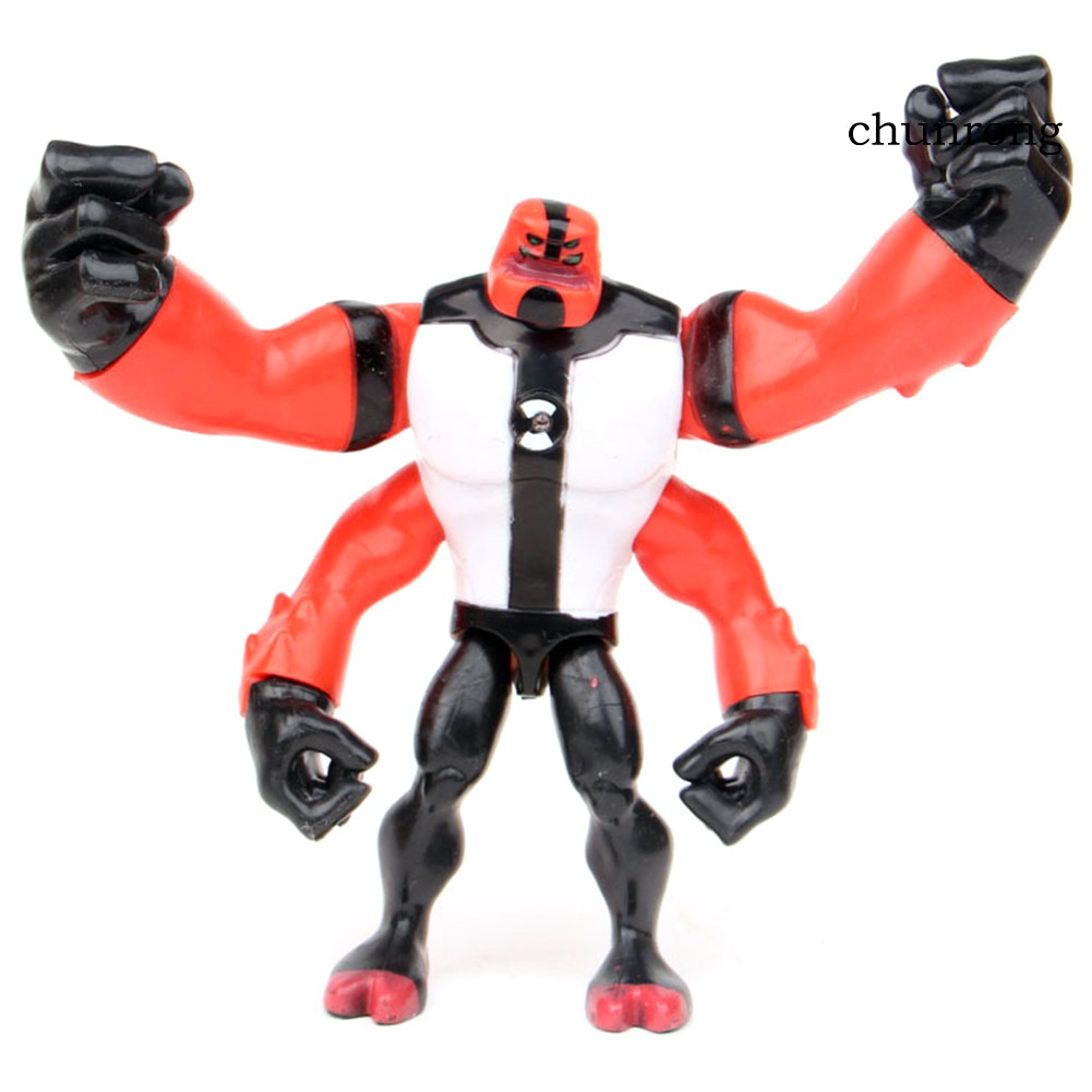 CR+9Pcs Ben 10 Kineceleran Heatblast LED Action Figures Kids Toy Gift Decor