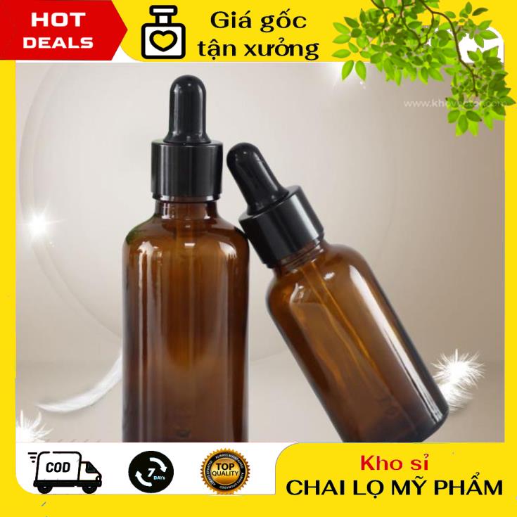 Lọ Chiết Serum ❤ GIÁ TẬN GỐC ❤ [15ml/20ml] Lọ đựng tinh dầu bóp giọt Khoen Đen chiết mỹ phẩm , phụ kiện du lịch