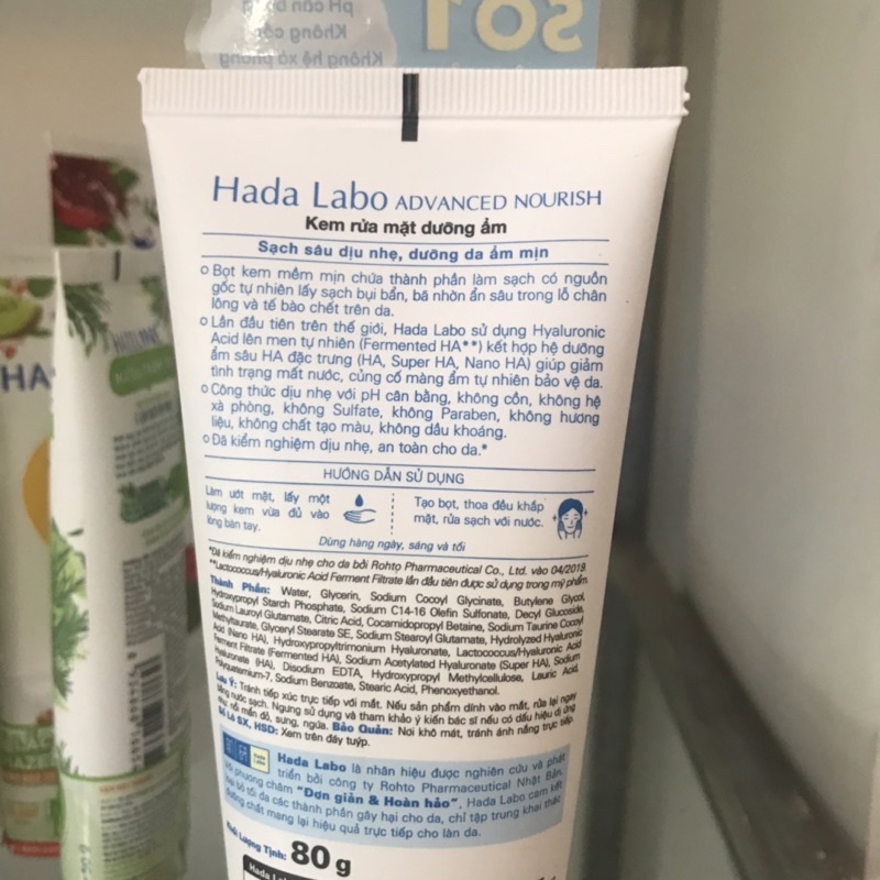 kem Rửa Mặt Dưỡng Ẩm Hada Labo Advanced Nourish 80g
