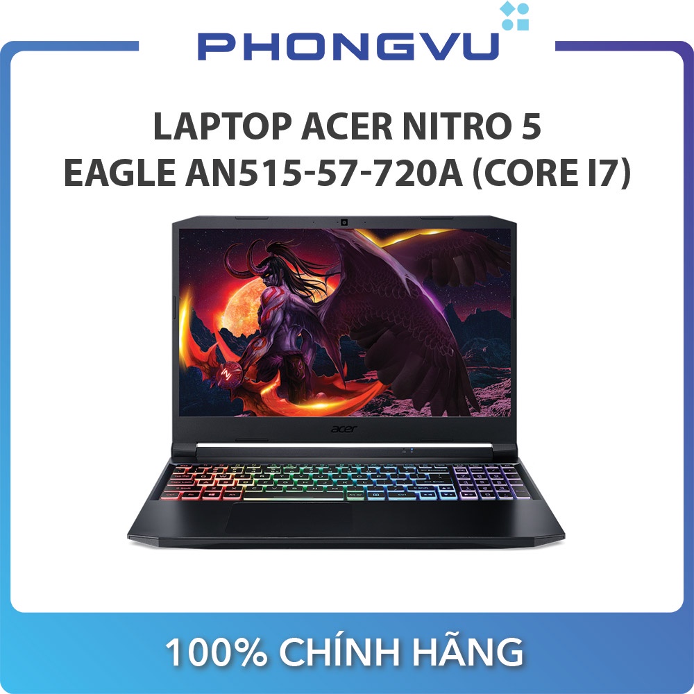 Laptop Acer Nitro 5 Eagle AN515-57-720A (15.6&quot; FHD 144Hz / i7-11800H / 8GB / SSD 512GB / RTX3050Ti) - Bảo hành 12 tháng