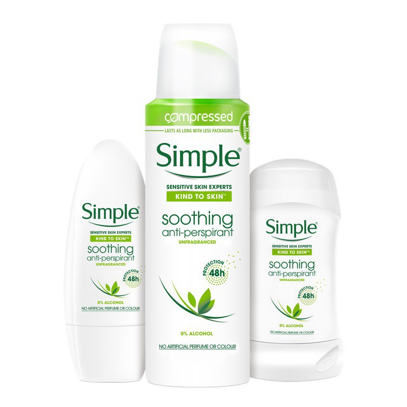 Sáp Khử Mùi Simple Simple Soothing Anti-Perspirant 40ml