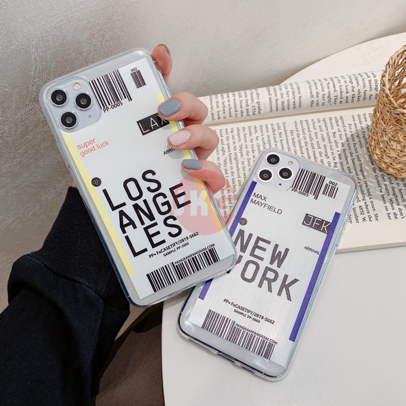 Ốp lưng điện thoại nhựa mềm iPhone 6 7 8 Plus 5 5S SE 4 hình vé máy bay