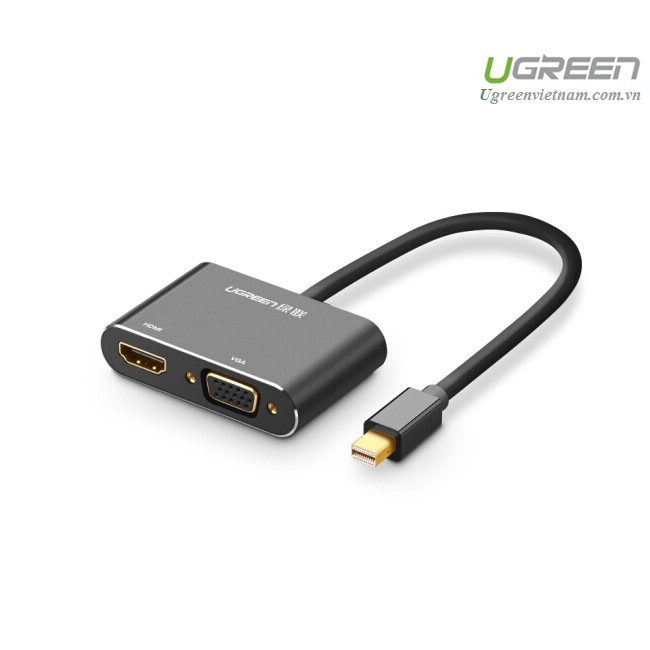 Cáp chuyển đổi Mini Displayport to HDMI / VGA chính hãng Ugreen 20422 màu đen