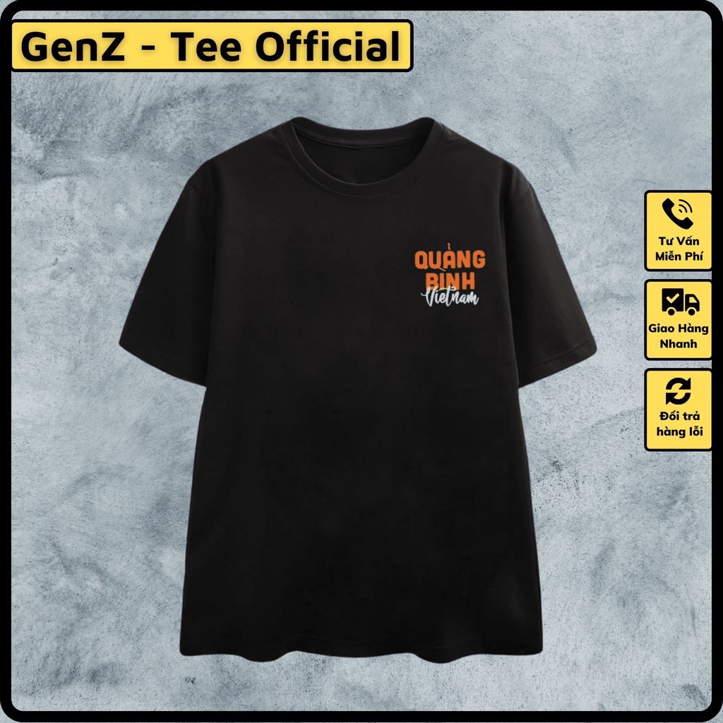 Áo Thun Local Brand Tỉnh Quảng Bình, Áo 63 Tỉnh Thành Nam Nữ Form Rộng Unisex Genz Cá Tính