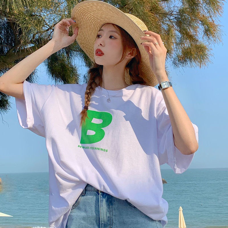 Áo thun nữ unisex tay lỡ form rộng cổ tròn đẹp in hình ABCK hàng Quảng Châu ANDOSA AT03