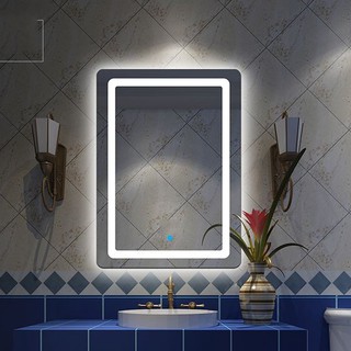 Gương chữ nhật Led cảm ứng thông minh phòng tắm, Gương led bàn trang điểm,led 12v siêu sáng và an toàn