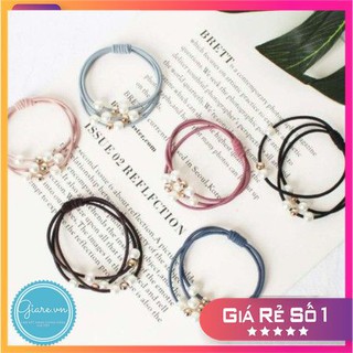 Set 3 dây cột tóc vải Scrunchies mix mẫu theo màu cực xinh