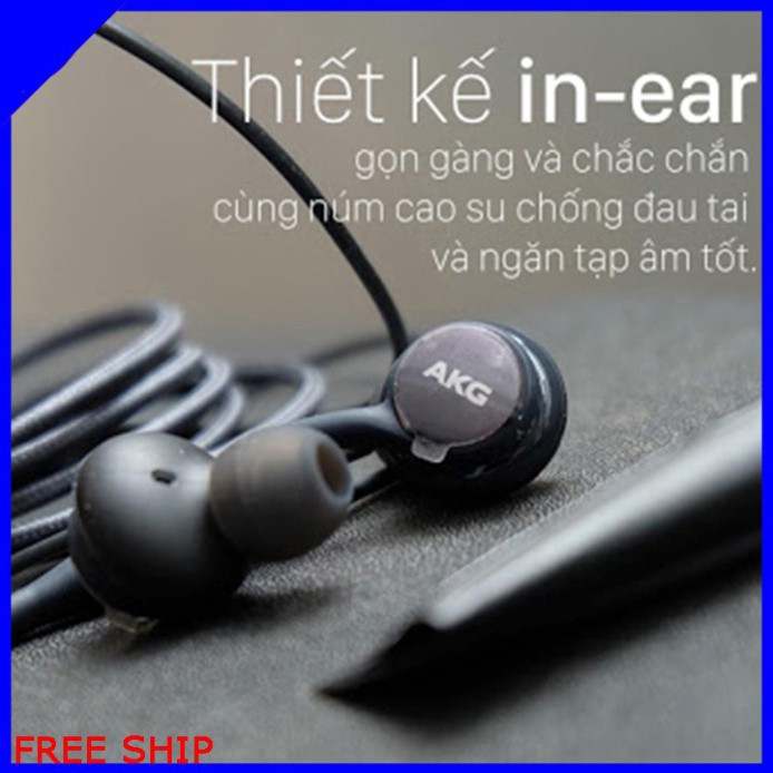 Tai nghe nhét tai chân tròn Samsung S10 AKG , jack 3.5mm, hàng chuẩn đẹp , phù hợp với nhiều máy điện thoại  Educase