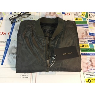 Áo khoác gió bomber 2 lớp zara