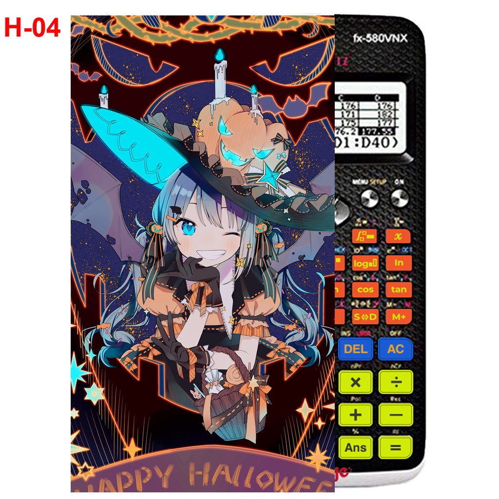 Decal Máy tính CASIO fx570, fx580...anime Vocaloid nhân vật Hatsune Miku (36 mẫu khác nhau)