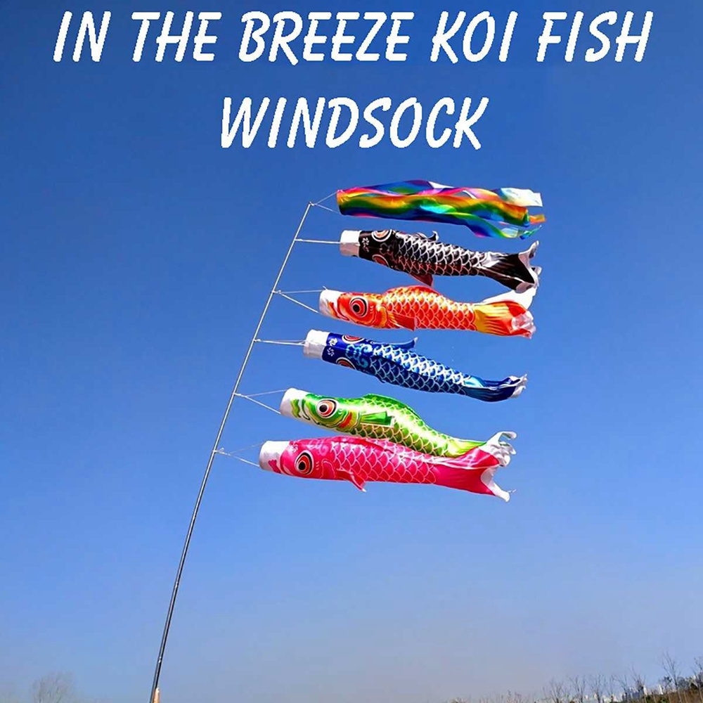 Cờ koinobori treo trang trí ngoài trời 40 / 70 / 100cm độc đáo