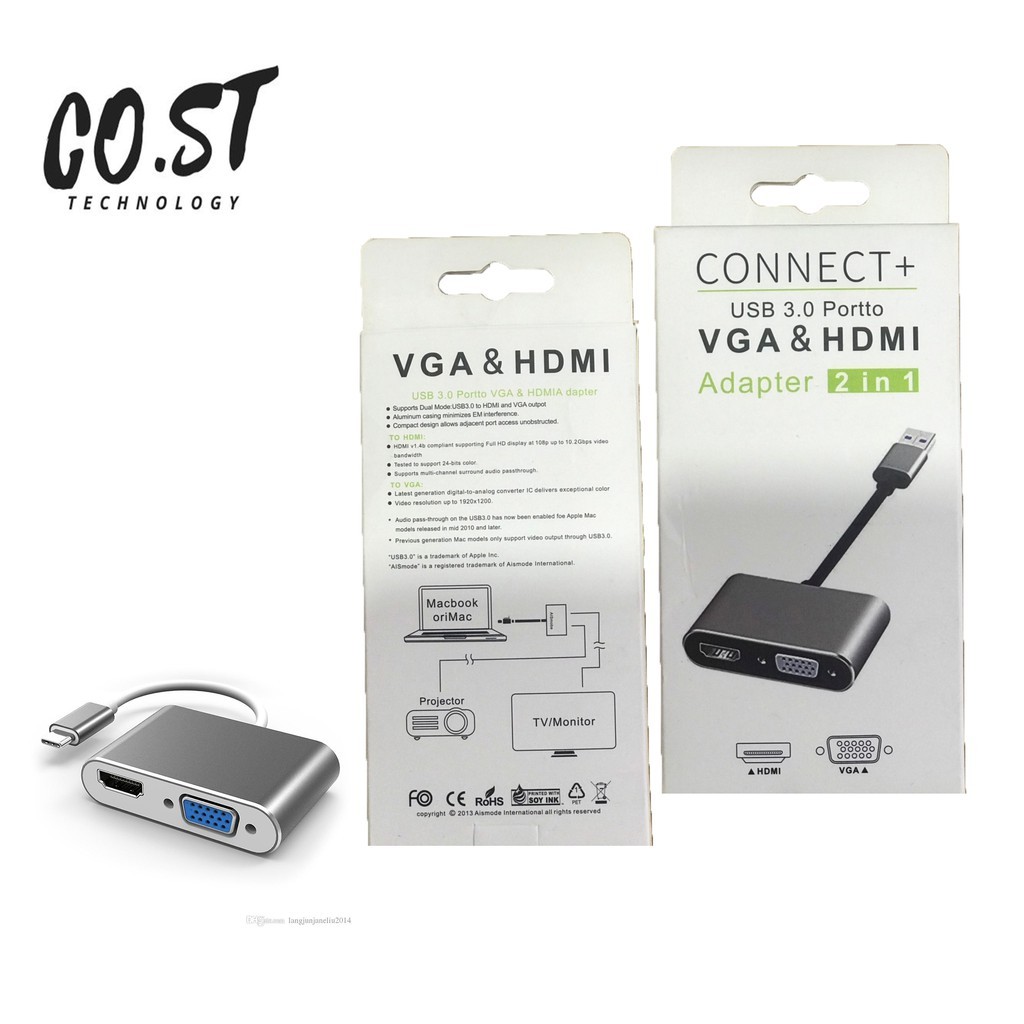 Cáp Chuyển USB 3.0 ra HDMI Và VGA