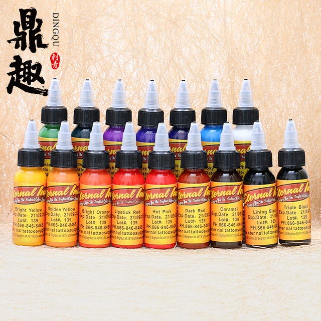 Bộ 16 màu mực tập xăm Eternal Ink 30ml