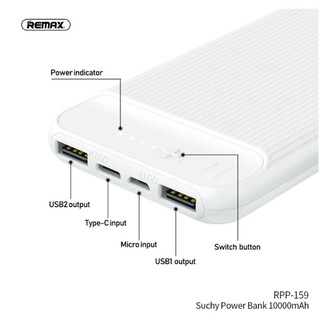 Sạc dự phòng cao cấp 10.000mah remax rpp-159