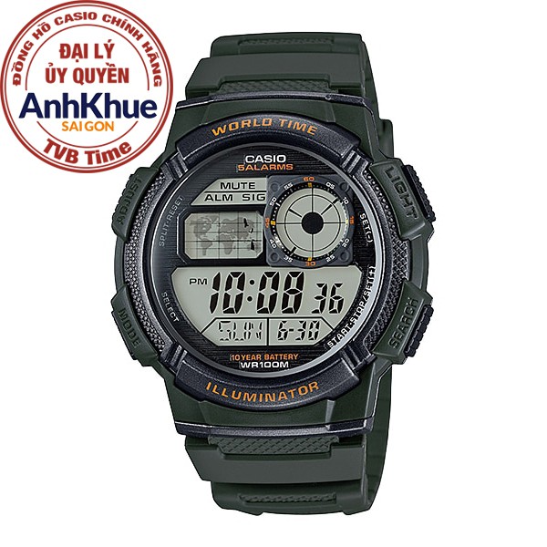 Đồng hồ nam dây nhựa Casio Standard chính hãng Anh Khuê AE-1000W-3AVDF (43mm)