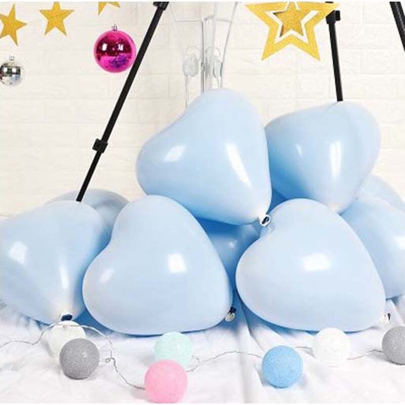 Bong Bóng Cao Su 10 Inch Hình Trái Tim Màu Macaron Dùng Trang Trí Tiệc Sinh Nhật/Đám Cưới