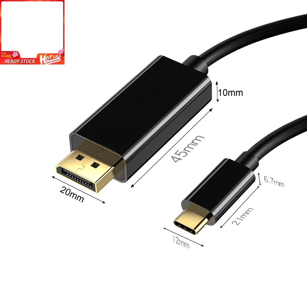 Dây Cáp Chuyển Đổi Type-C Sang Dp 1.8m Hd-Compatible Cho Máy Tính | BigBuy360 - bigbuy360.vn