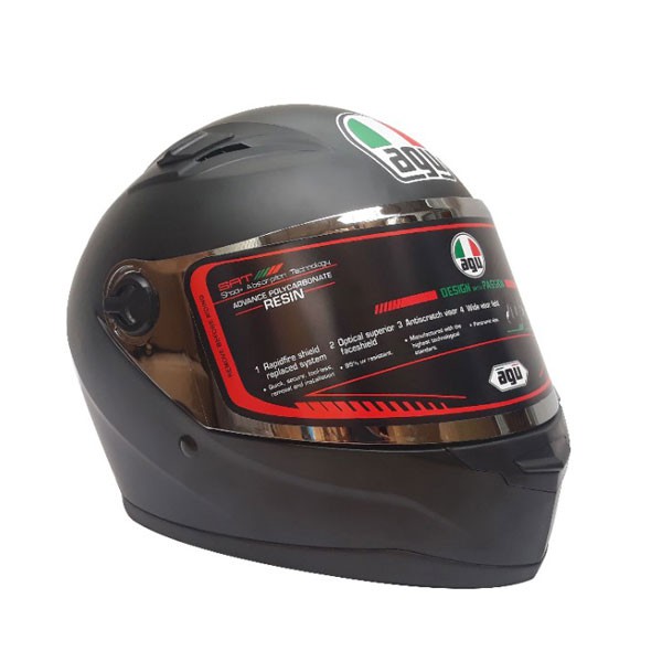 Mũ Fullface AGU racing xanh biển