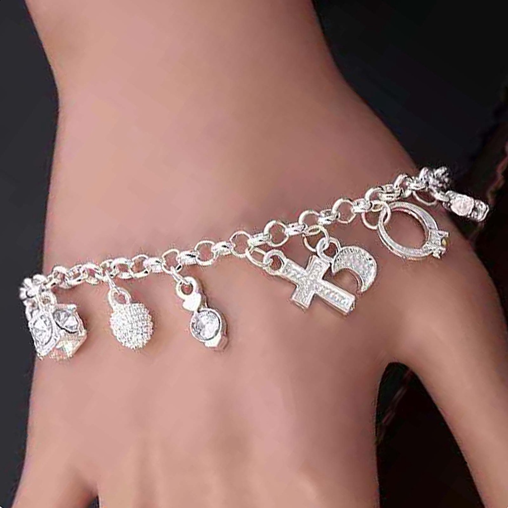 Vòng đeo tay mạ điện thiết kế hình học thời trang cho nữ