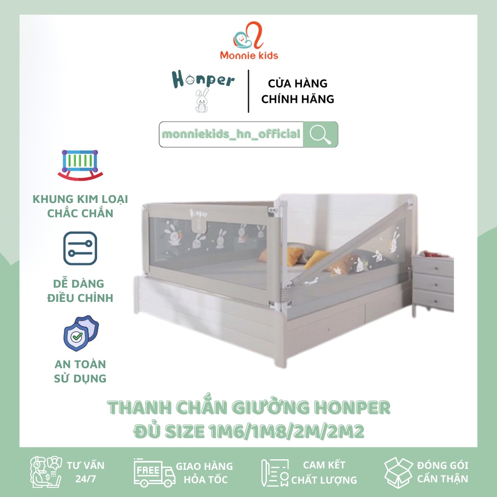 THANH CHĂN GIƯỜNG HONPER BẢO VỆ BÉ CÁC SIZE 1M6/1M8/2M/2M2