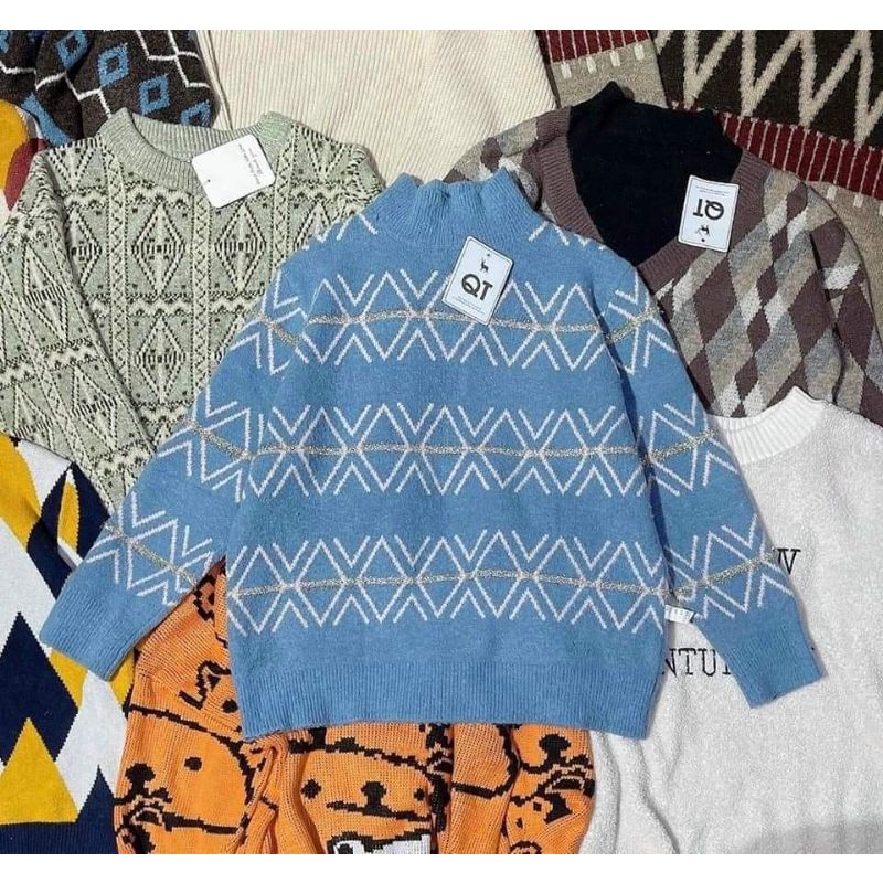 Áo len full hoạ tiết
