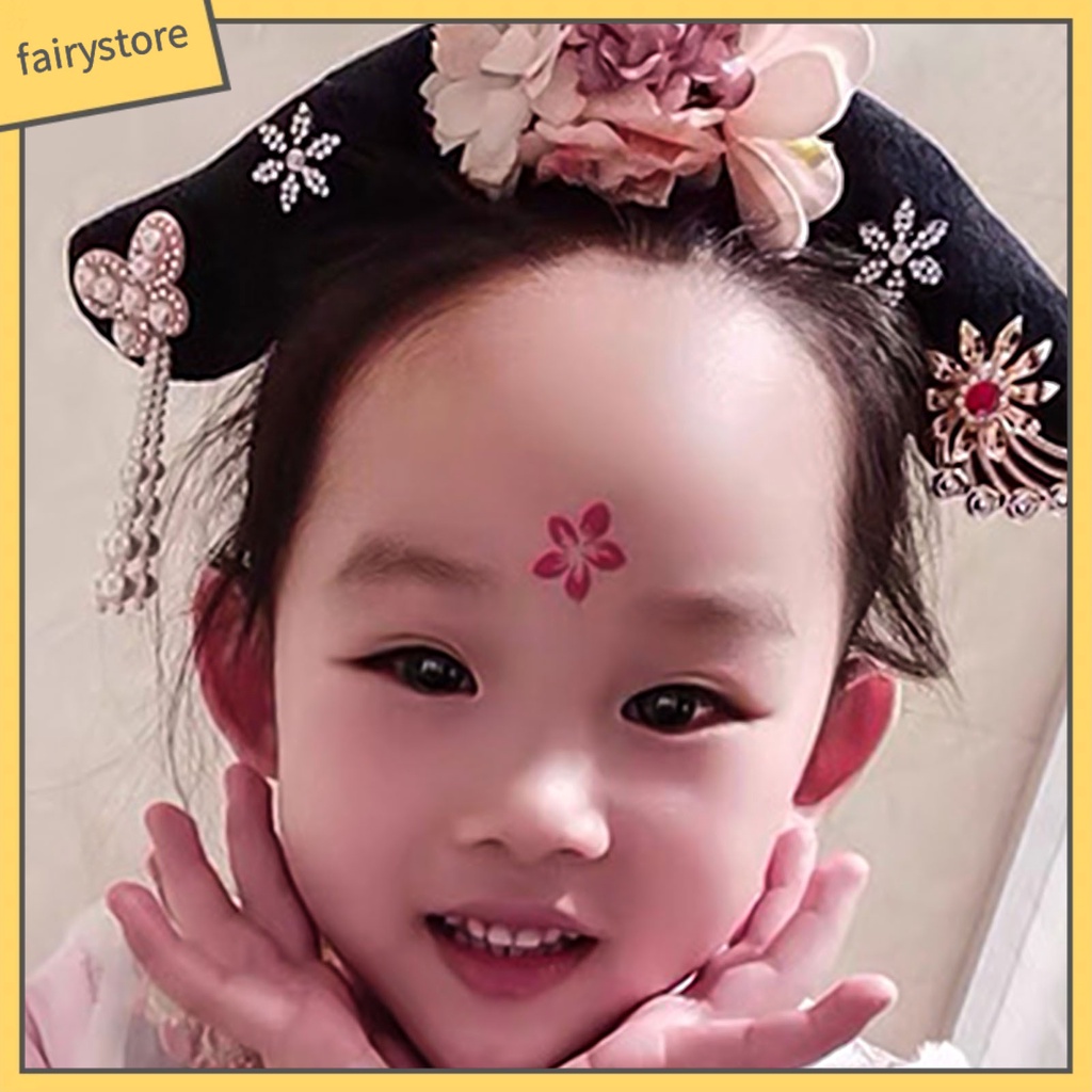 Cài tóc phối tua rua phong cách Trung Hoa cổ điển cho bé gái