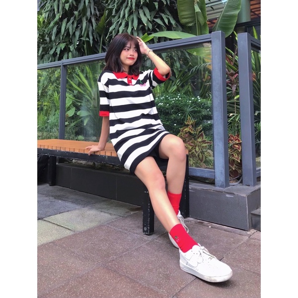 Váy sọc cherry dài #pass