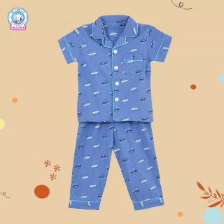 Bộ pyjama tay ngắn bé trai Hello BB (còn màu như ảnh bìa)