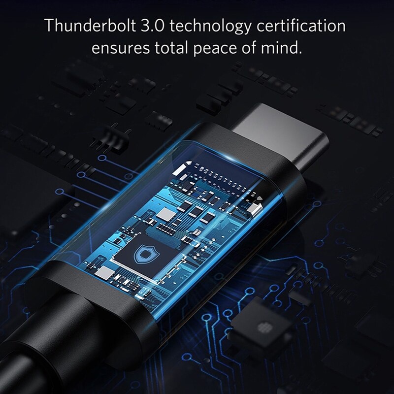 [ 40Gbps / Thunderbolt 3 ] Dây Cáp Sạc Nhanh Thunderbolt 3 USB 4 PD 100W Type C 40Gbps truyền hình ảnh 5K
