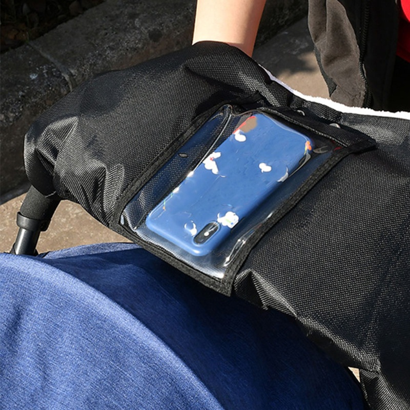 Găng Tay Vải Lông Cừu Chống Đóng Băng Chống Nước Giữ Ấm Mùa Đông Cho Xe Đẩy Em Bé